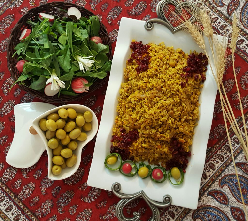 (غذای سالم )پلو قمری دکتر هپی