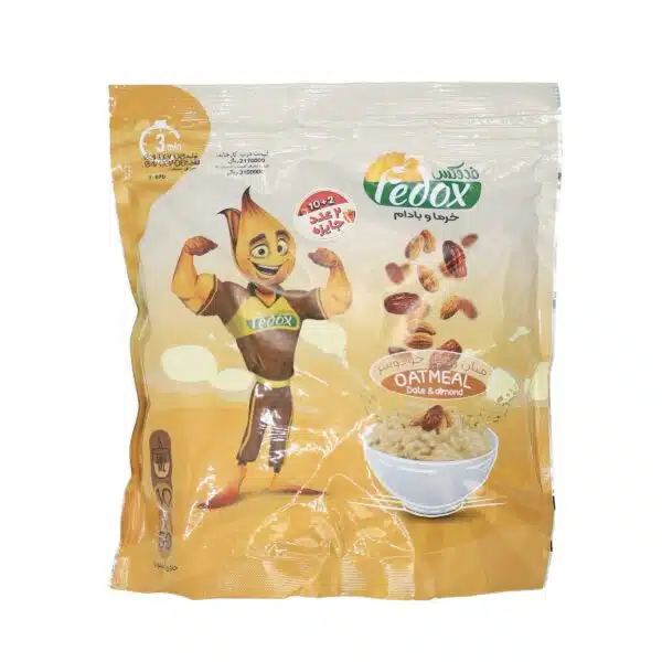 میان وعده جو دو سر خرما و بادام