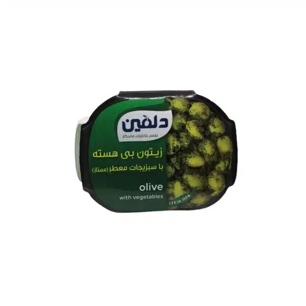 زیتون بی هسته با سبزیجات کوچک